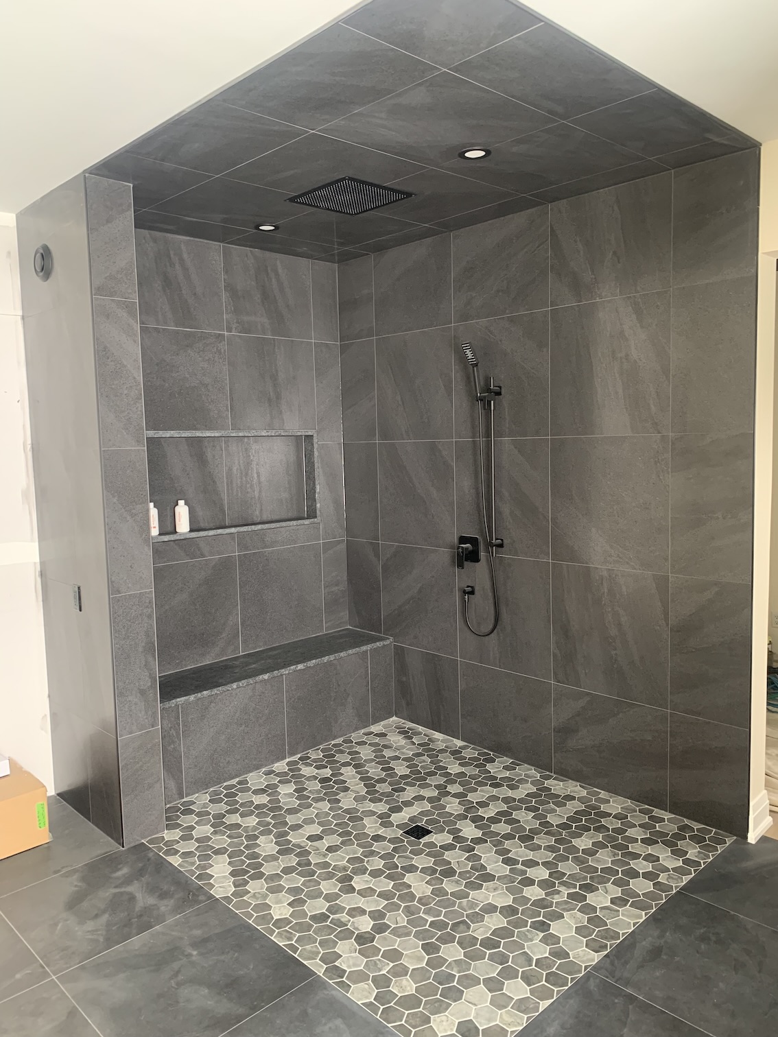 Fully completed shower
